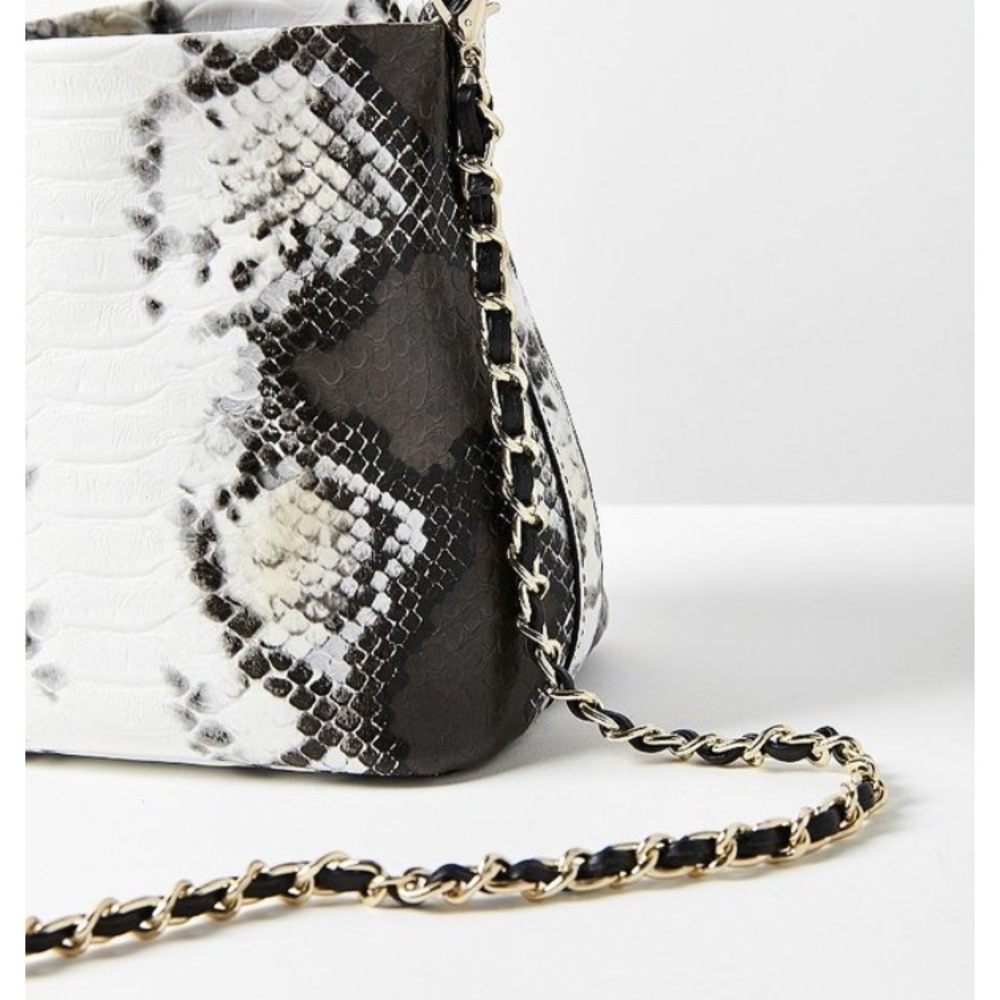 Jules Kae Michelle mini bucket bag vegan snake NWT